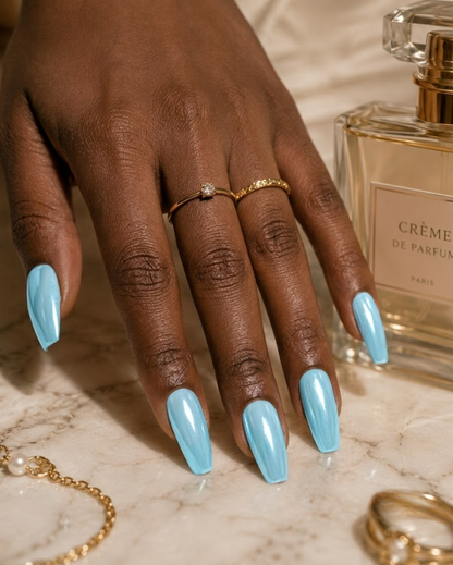 Press-on Nails Ocean Pearl