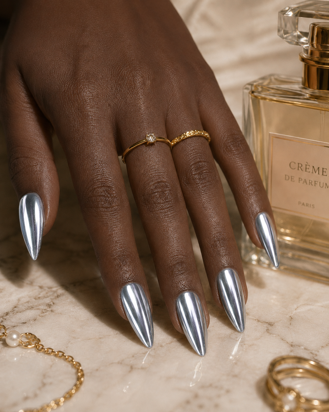 Press-on Nails Gothic Glitch