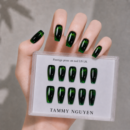Press-on Nails Aurora Green