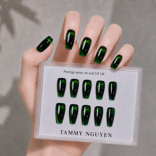 Press-on Nails Wicked Green