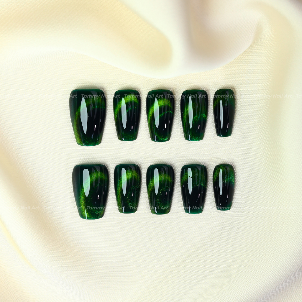 Press-on Nails Aurora Green