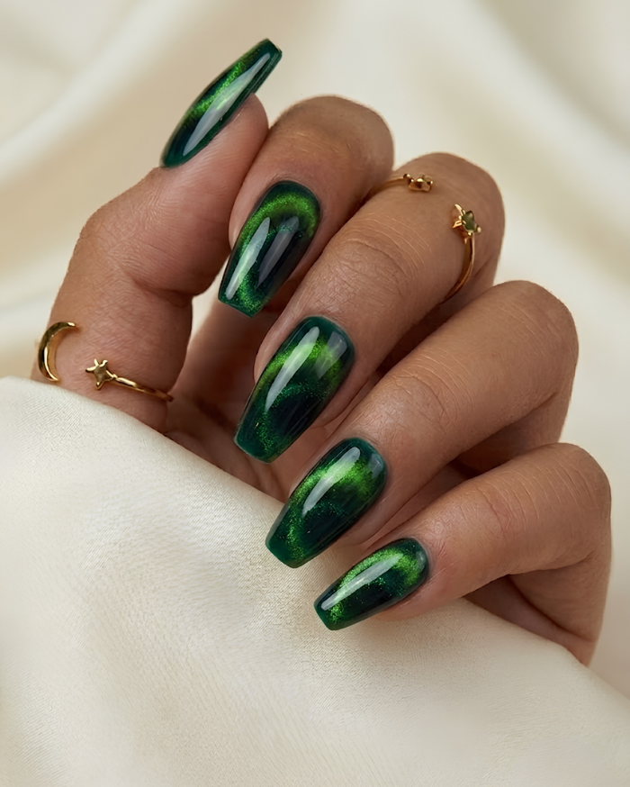 Press-on Nails Aurora Green