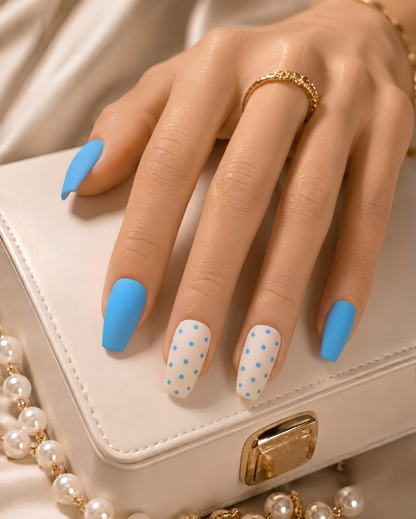 Press-on Nails Sky Dot