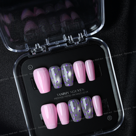 Press-on Nails Pink Stardust