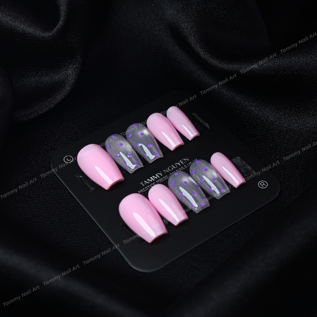 Press-on Nails Pink Stardust