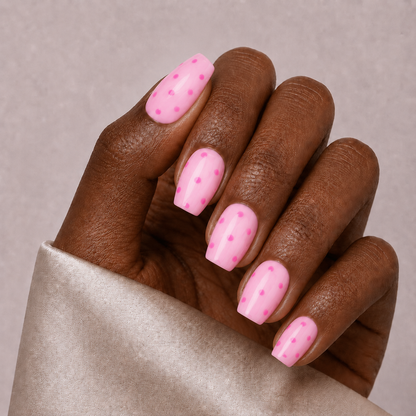 Press-on Nails Pink Dottie
