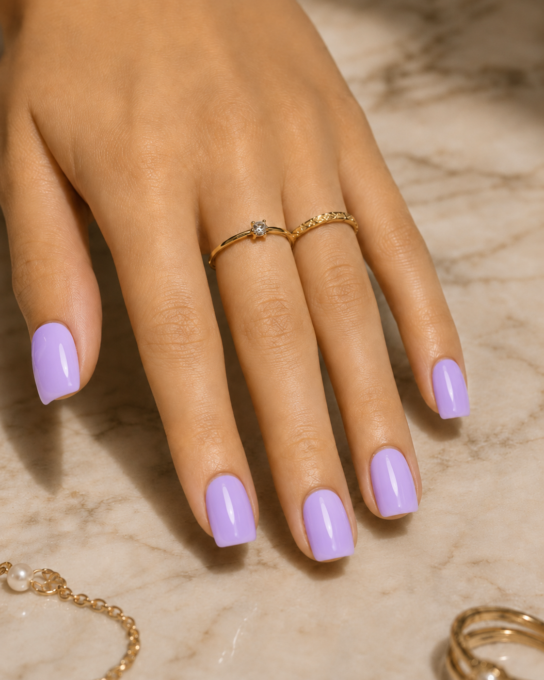 Press-on Nails Baby Lavender