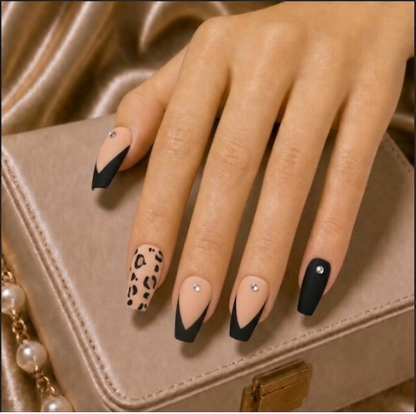 Press-on Nails Leopard Luxe