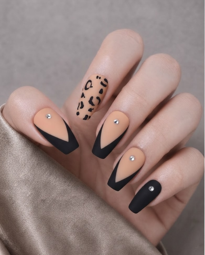Press-on Nails Leopard Luxe