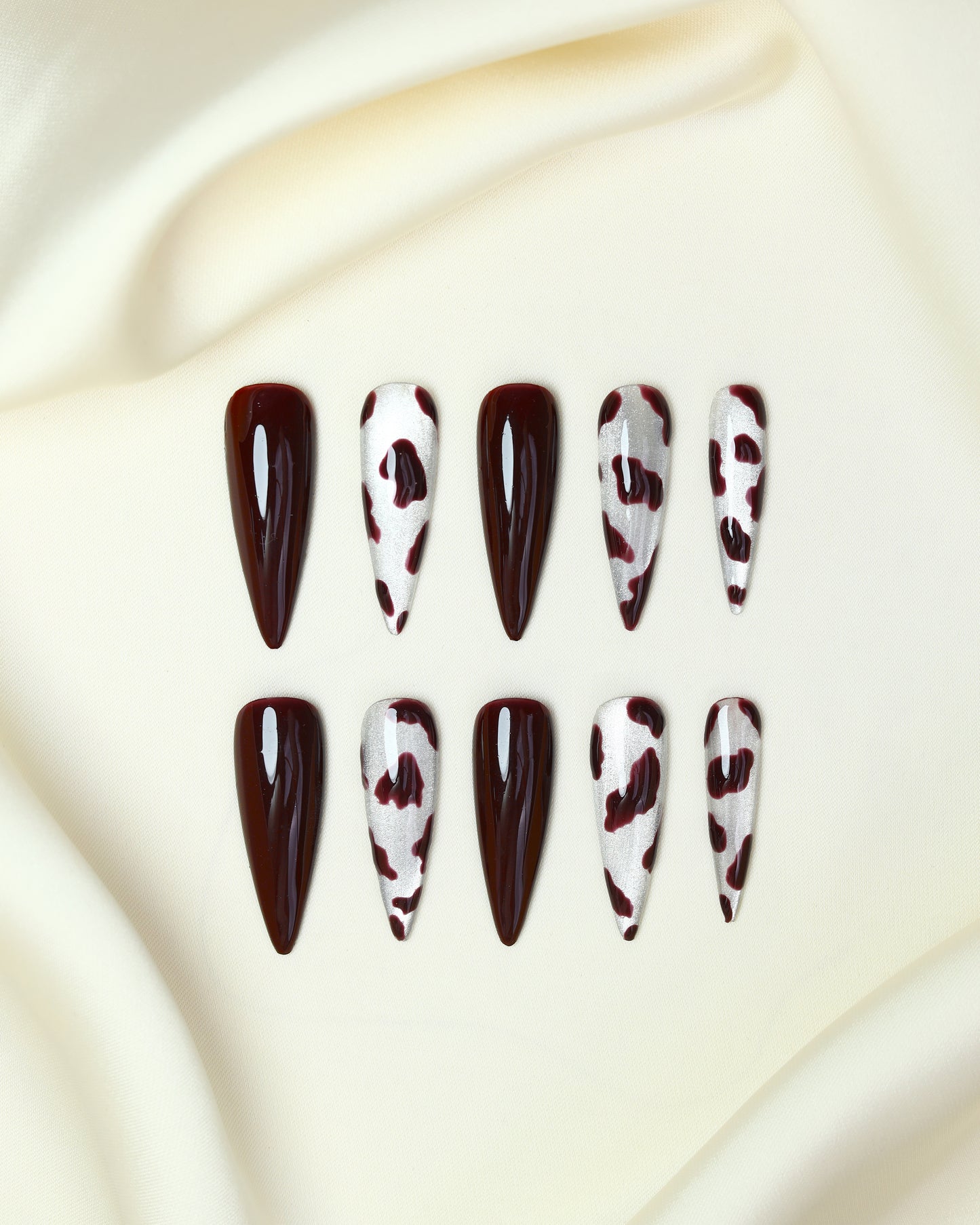 Press On Nail Stiletto Chocolate