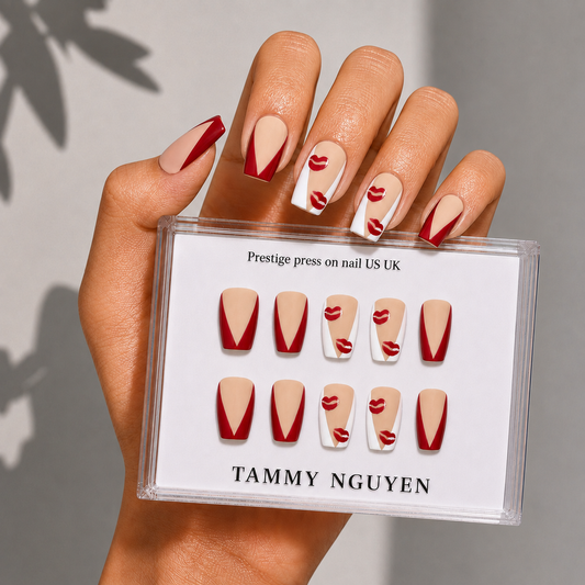 Press-on Nails Red Kiss