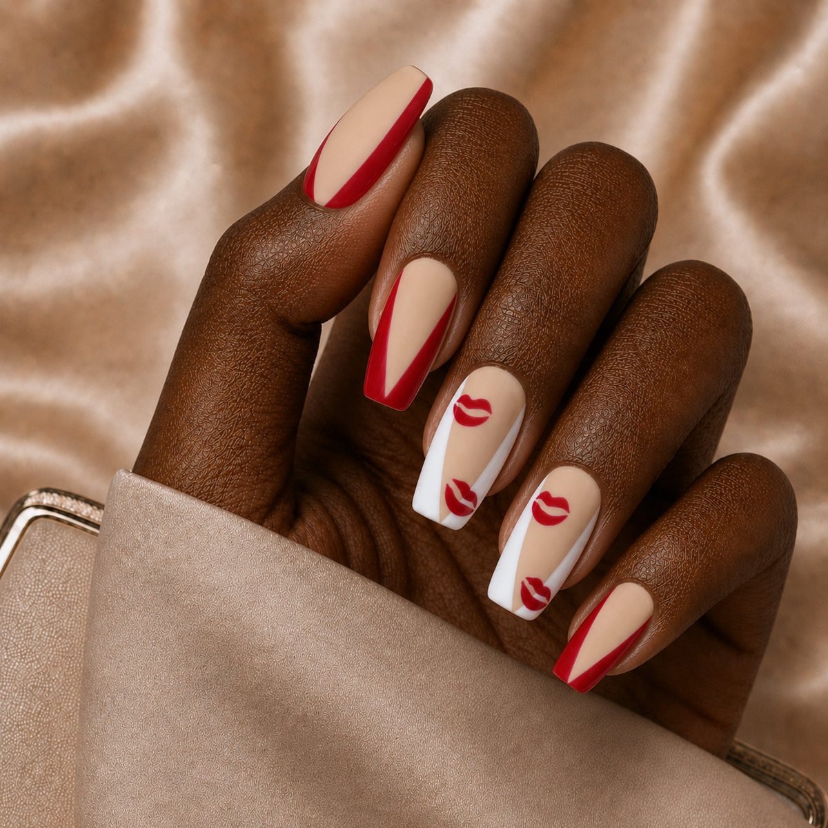 Press-on Nails Red Kiss