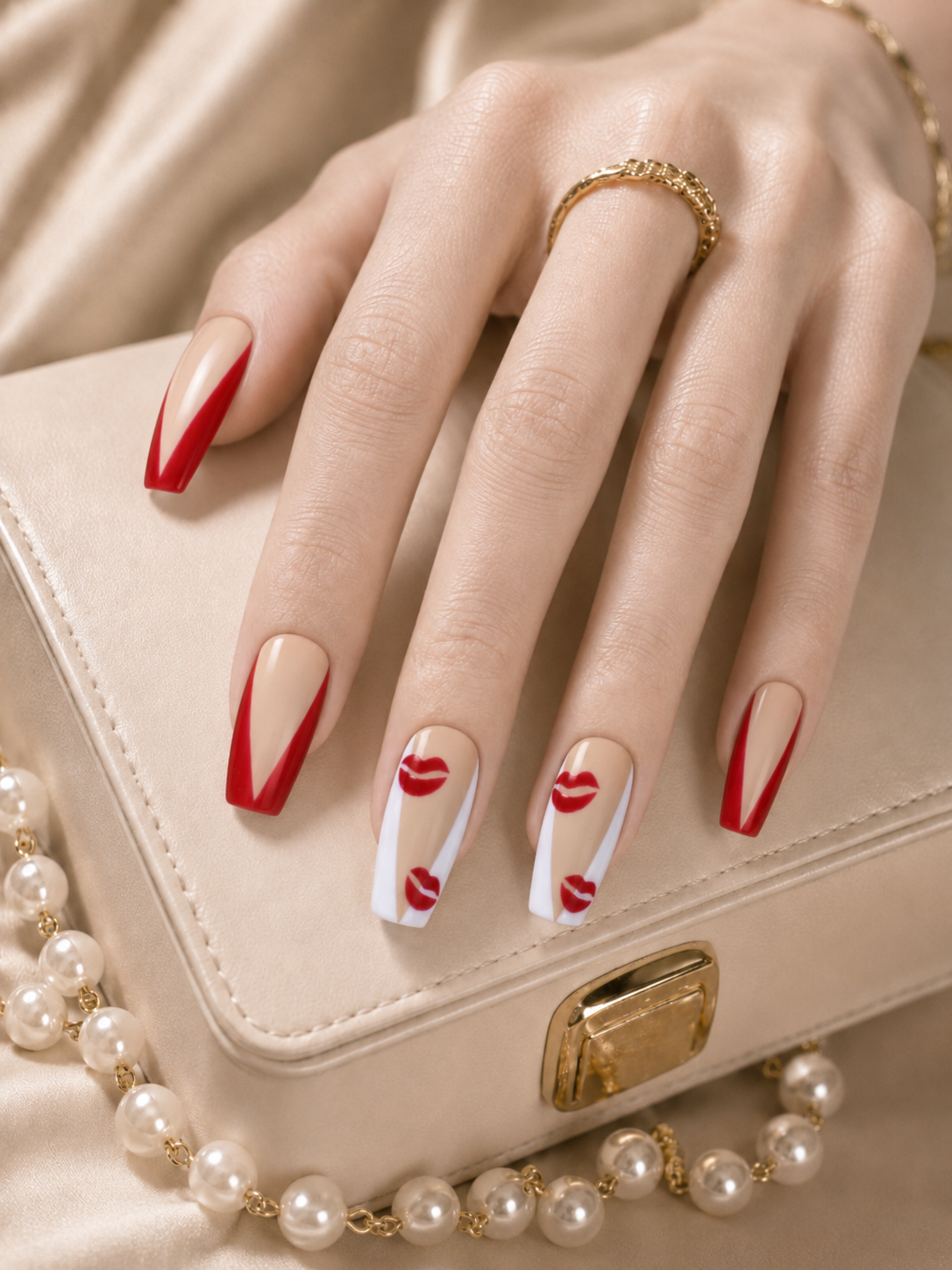 Press-on Nails Red Kiss
