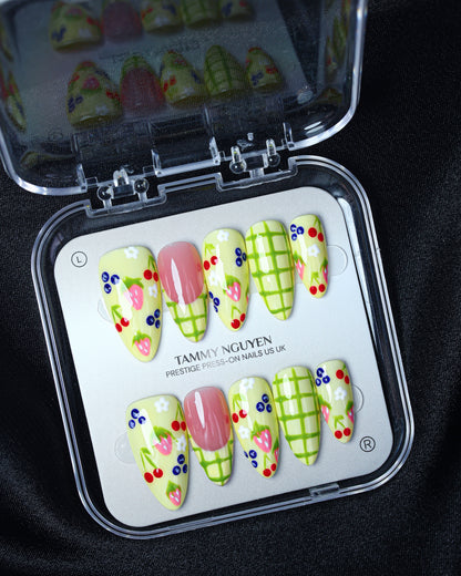 Press On Nail Pastel Fruit Garden