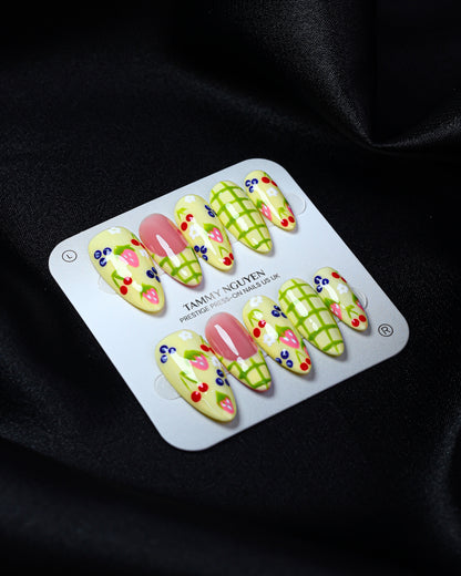 Press On Nail Pastel Fruit Garden