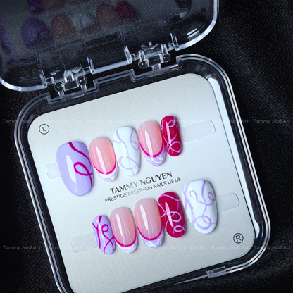 Press-on Nails Ribbon Crush