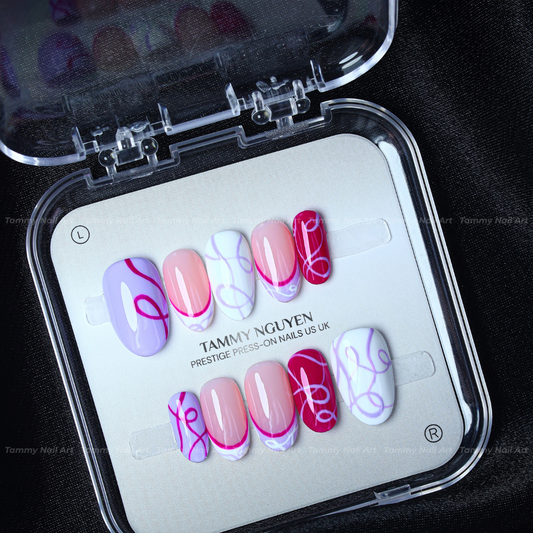 Press-on Nails Ribbon Crush