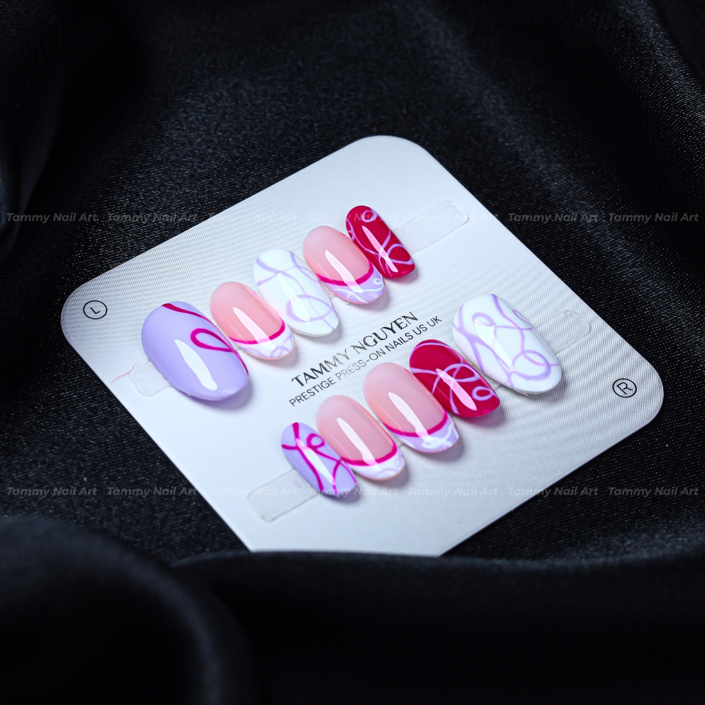 Press-on Nails Ribbon Crush