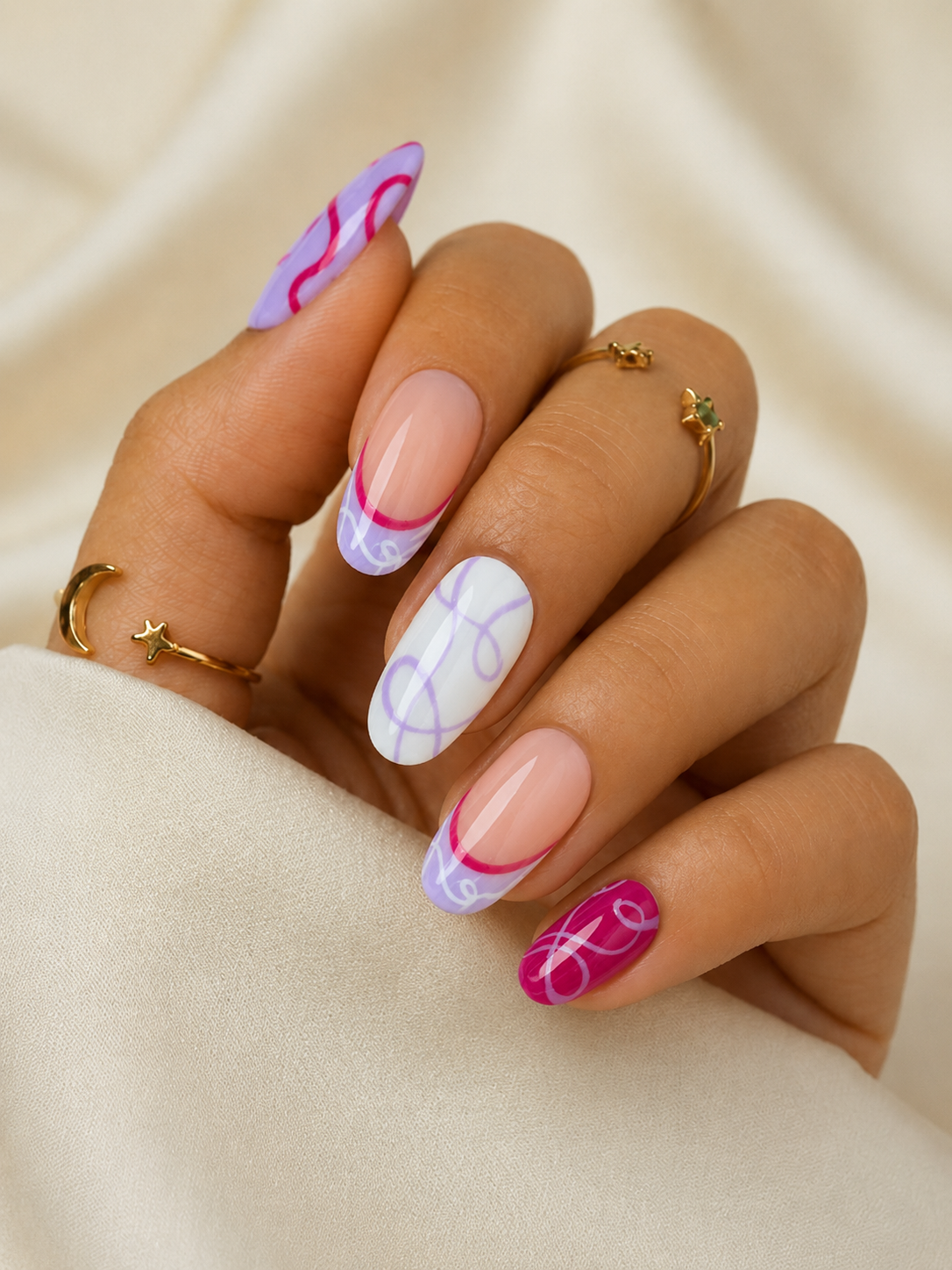 Press-on Nails Ribbon Crush