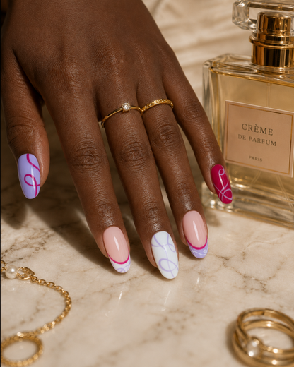 Press-on Nails Ribbon Crush