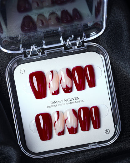 Press On Nail Y2K Y2K Red Heart