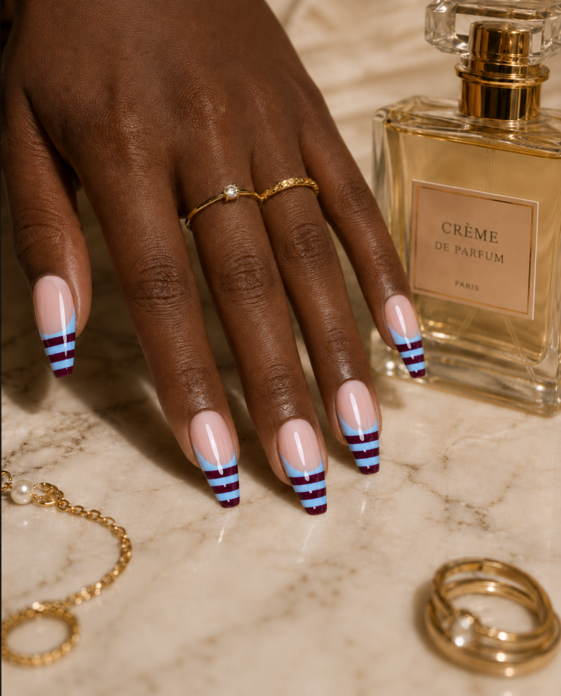 Press-on Nails Sweet Lines