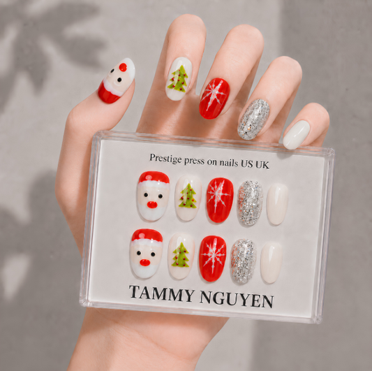 Press-on Nails Santa Magic
