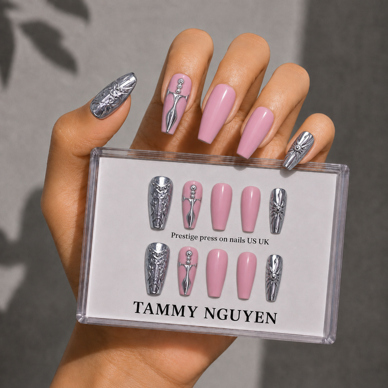 Press-on Nails Metal Angel