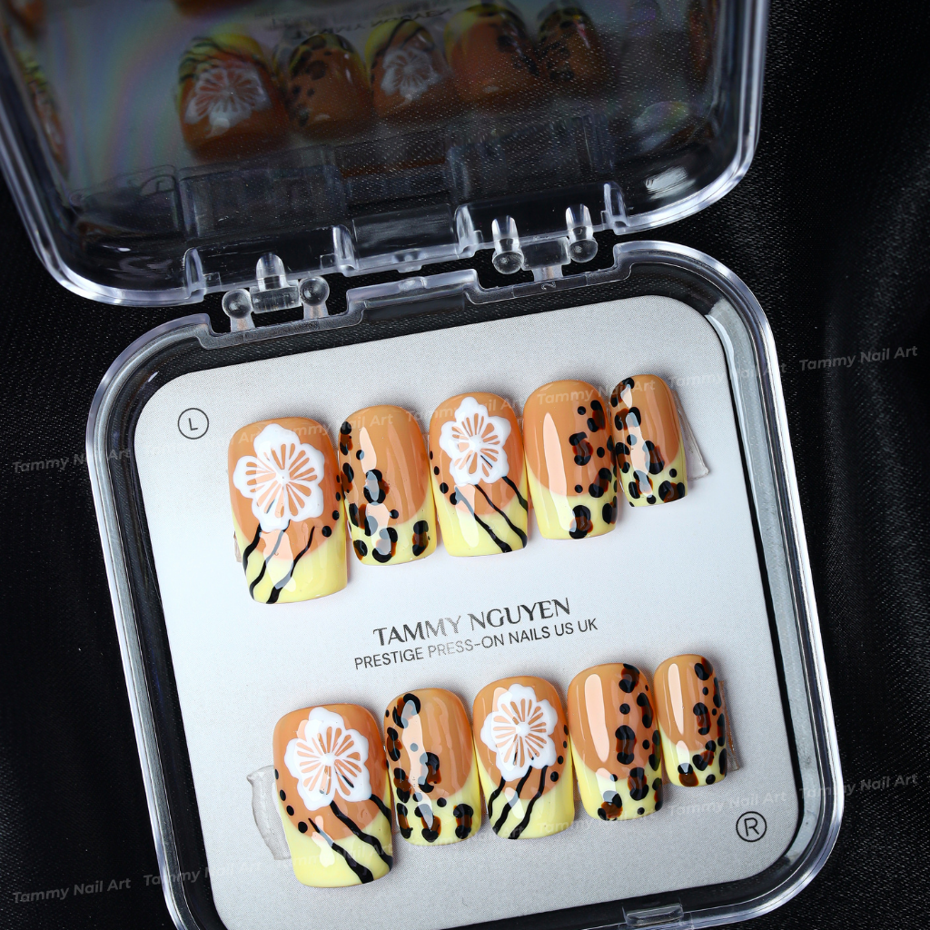 Press-on Nails Leopard Bloom