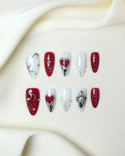 Press On Nail Y2K Gothic Valentine