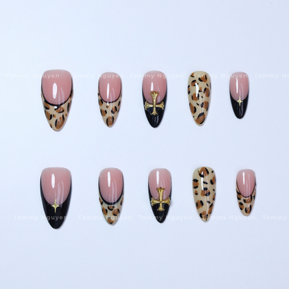 Press On Nail Luxe Leopard