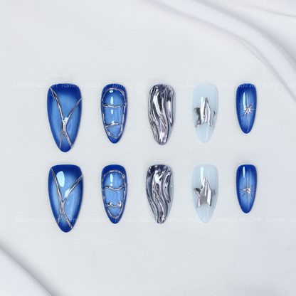 Press On Nail Y2K Ocean Gothic