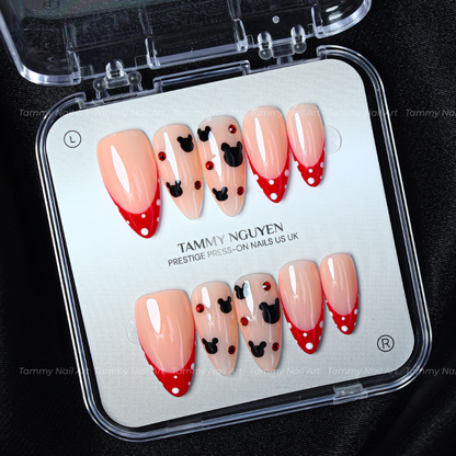 Press On Nails Mickey Polka Dot