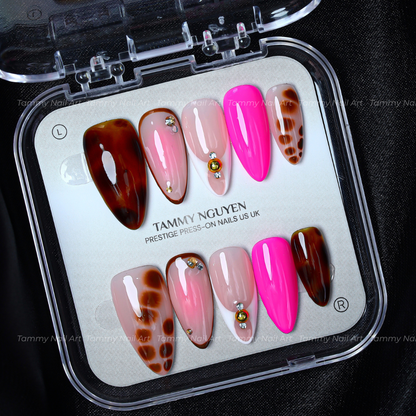Press On Nail Neon Pink
