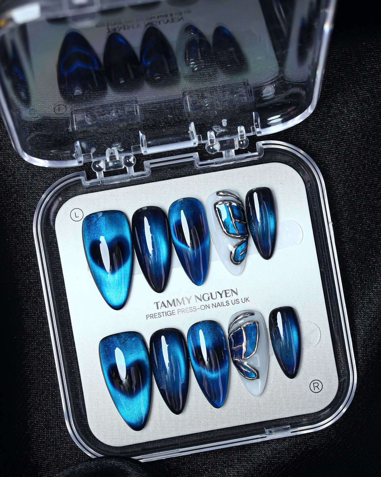 Press On Nail Y2K Blue Butterfly