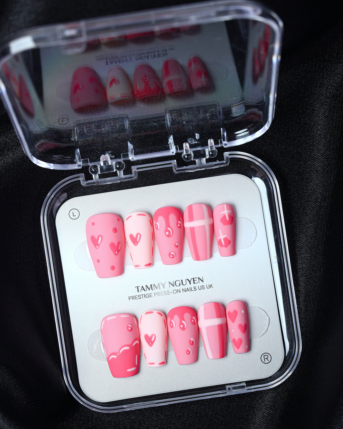 Press-on Nails Cute Pink Coffin