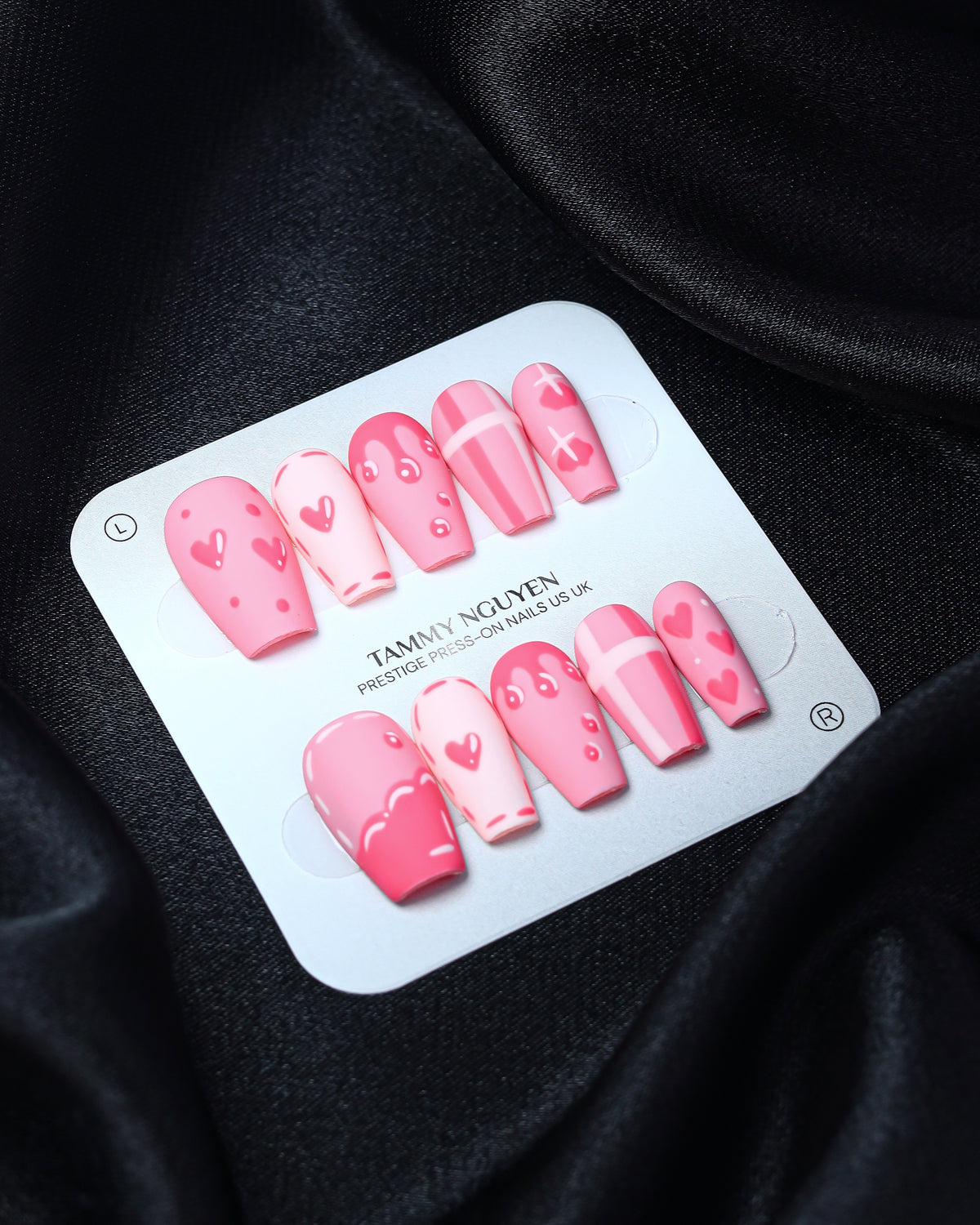 Press-on Nails Cute Pink Coffin