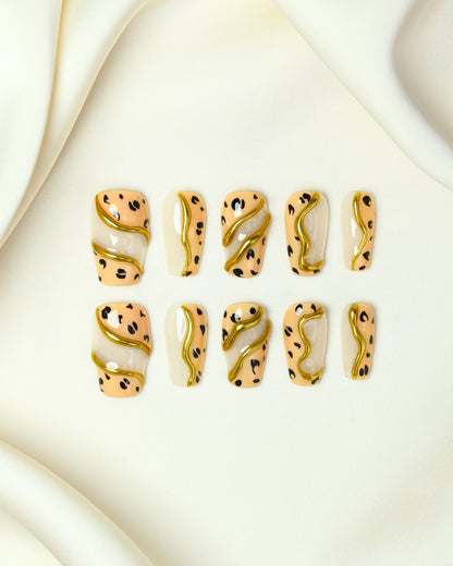 Press-on Nails Gothic Leopard