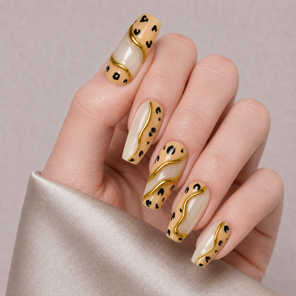 Press-on Nails Gothic Leopard