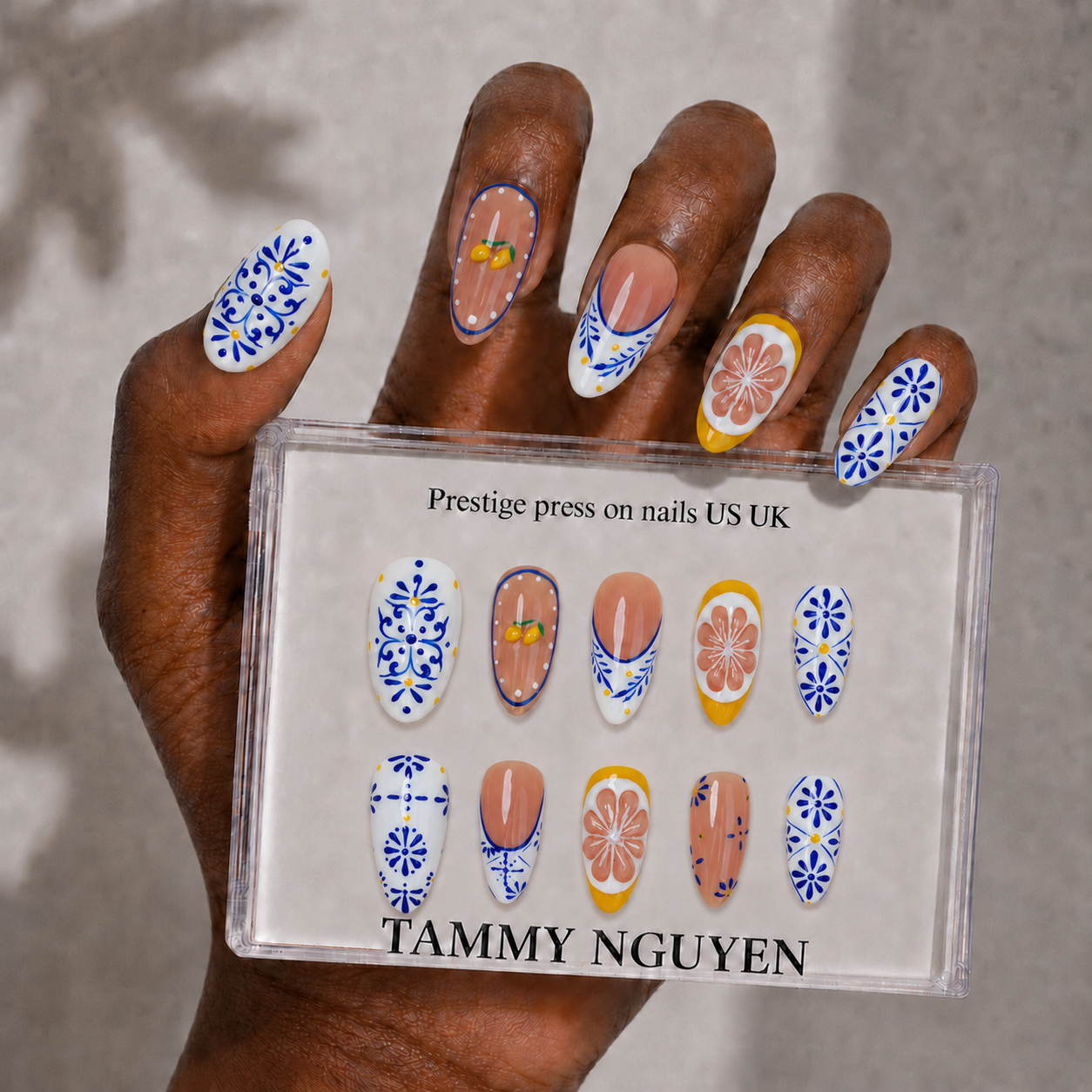 Press-on Nails Azure Lemon