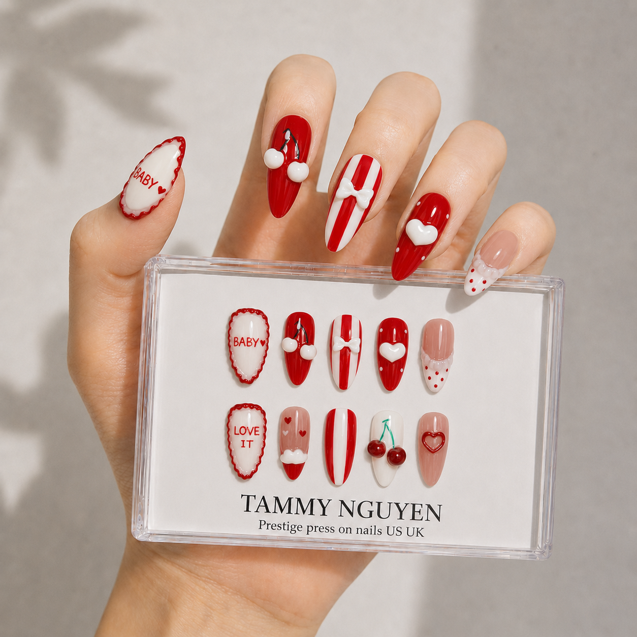 Press-on Nails Sweet Cherry
