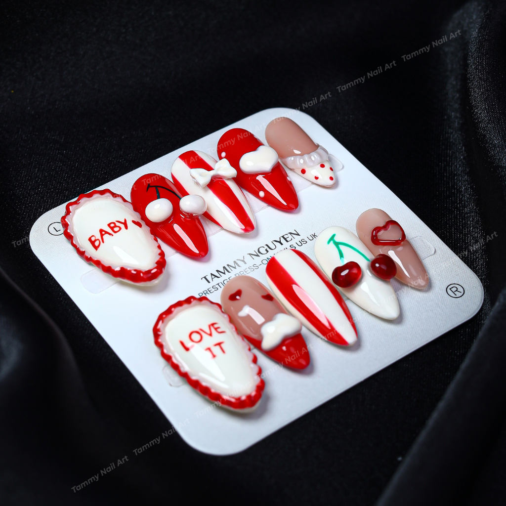 Press-on Nails Sweet Cherry