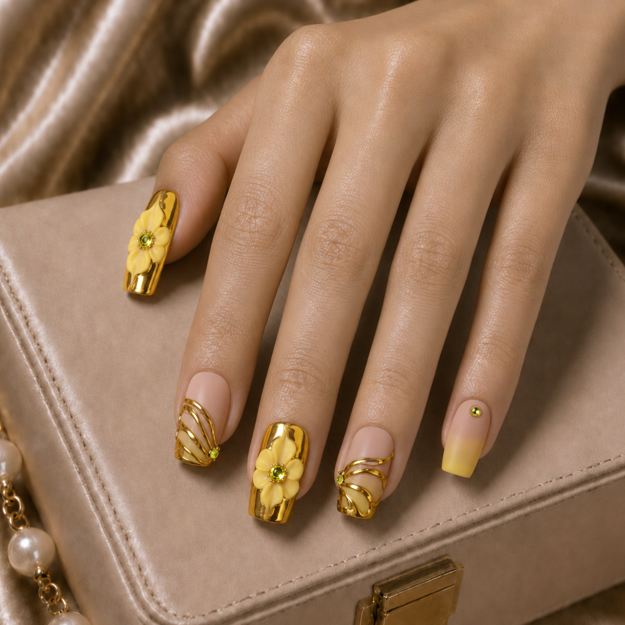 Press-on Nails Royal Bloom