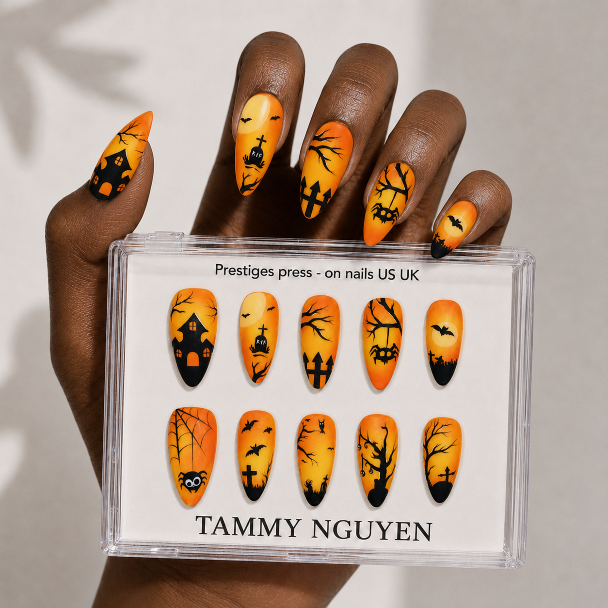 Press-on Nails Haunted Sunset