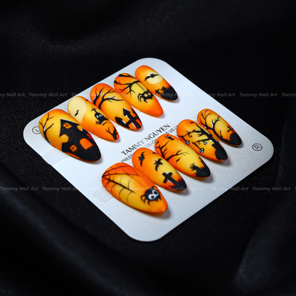 Press-on Nails Haunted Sunset
