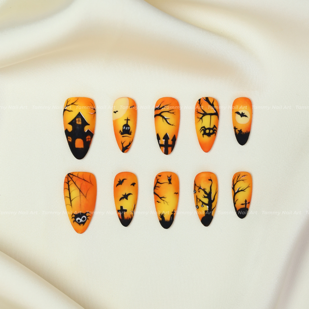 Press-on Nails Haunted Sunset