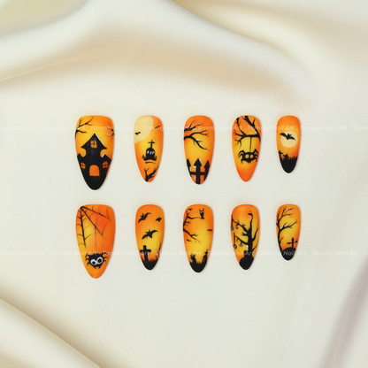 Press-on Nails Haunted Sunset