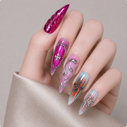 Press-on Nails Cyber Saint