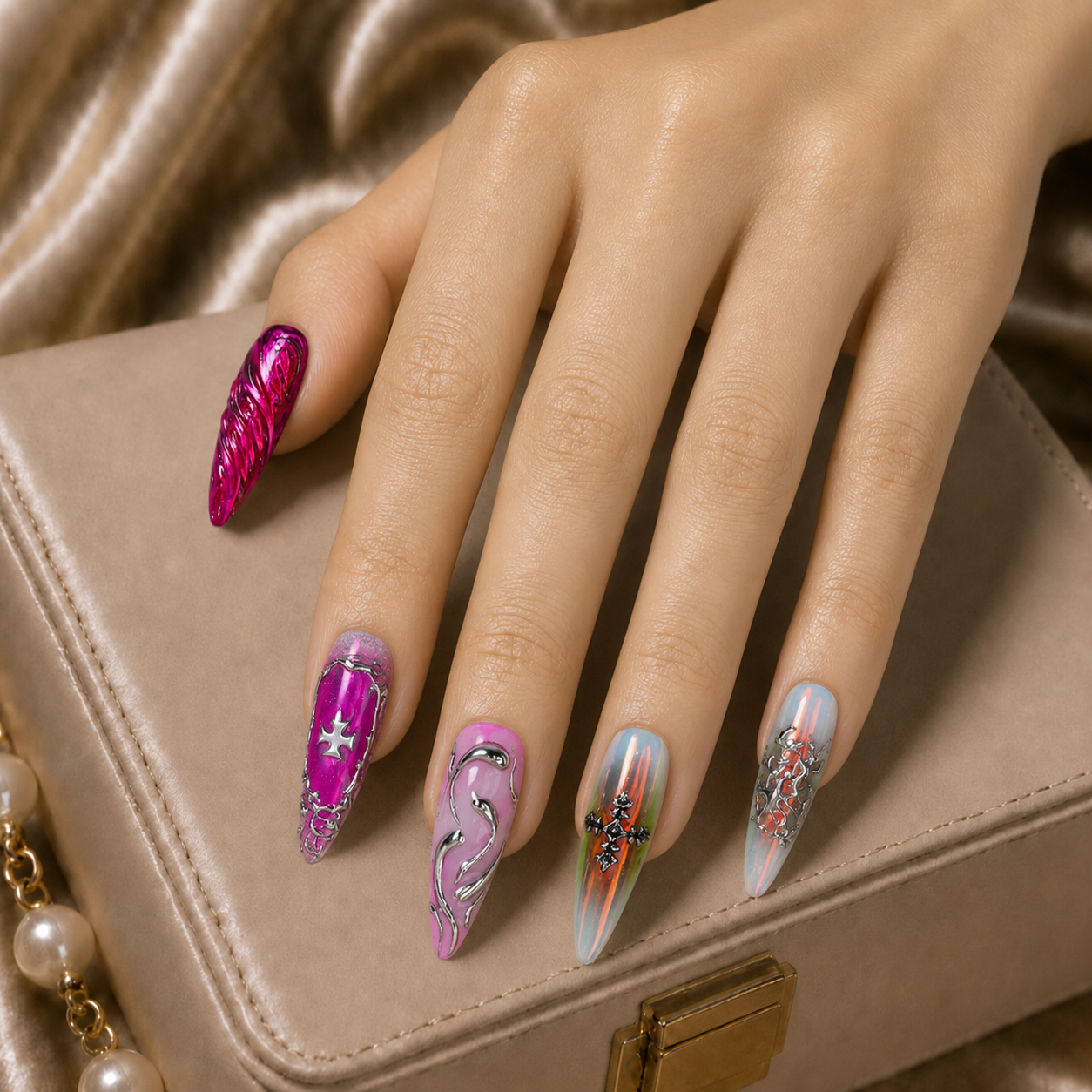 Press-on Nails Cyber Saint