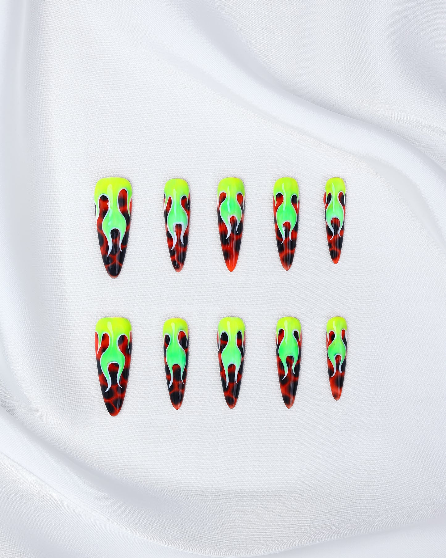 Press On Nails Y2K Flame Stiletto